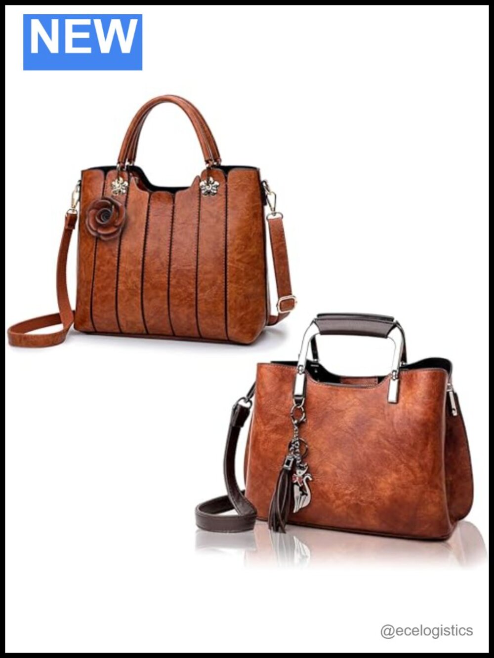 Vegan Leather Top Handle Satchel Purse for Women 3-Way Crossbody Bag